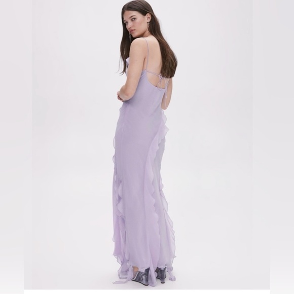 Mango Lavender Ruffle Dress - Picture 2 of 7